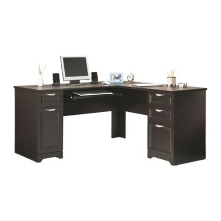 Realspace Magellan 59 W L Shaped Desk Espresso Office Depot
