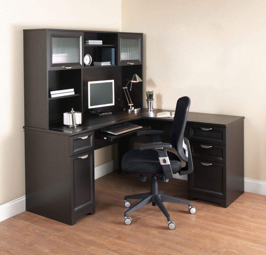 Realspace Magellan L Shaped Desk Espresso L Shaped Top 4