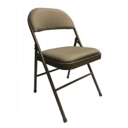 Realspace Upholstered Padded Folding Chair Tan Item 110043