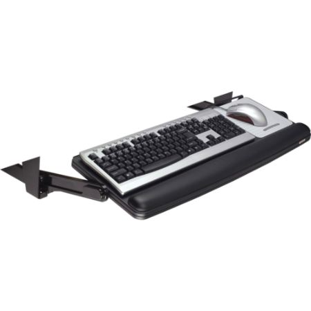 3m Underdesk Adjustable Keyboard Drawer With Leatherette Wrist