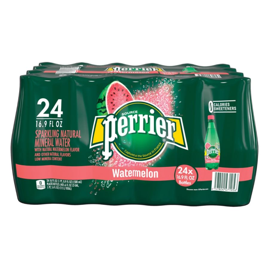 UPC 074780447195 product image for Perrier Flavored Sparkling Mineral Water, Watermelon, 16.9 Oz, Pack Of 24 Bottle | upcitemdb.com