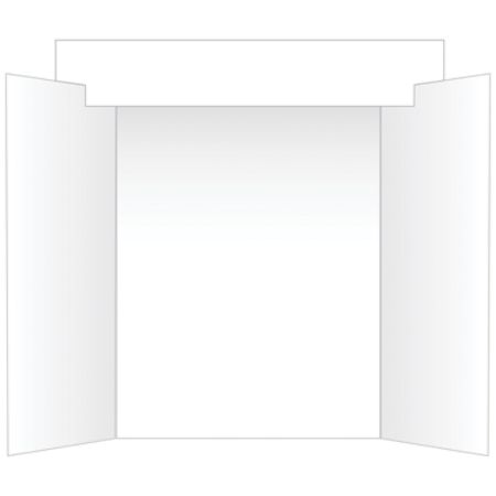 Geographics Tri Fold Project Board With Interlocking Header White ...