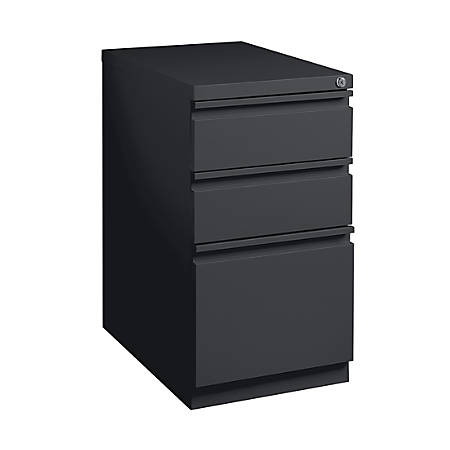 Workpro 3 Drawer Mobile File Cabinet Black Office Depot