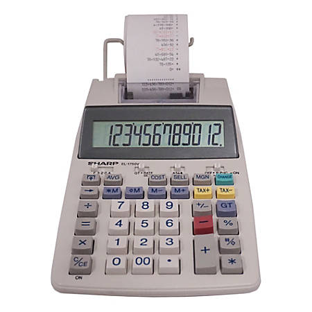 Sharp El 1750v Printing Calculator Office Depot