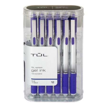 TUL Gel Pens Bold SilverBlue 12 Pack - Office Depot