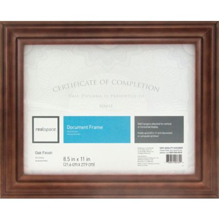 Realspace Photodocument Frame 8 12 X 11 Oak Item 134815