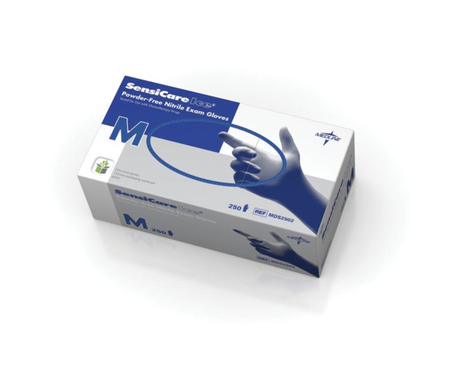 UPC 888277186241 product image for SensiCare Ice Powder-Free Nitrile Exam Gloves, Medium, Violet Blue, Box Of 250 | upcitemdb.com