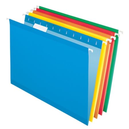 Office Depot Brand Hanging Folders 15 34 x 9 38 Assorted Primary Colors ...