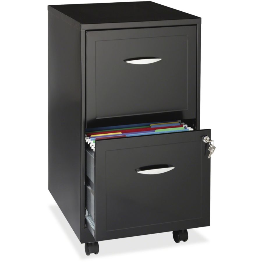 Realspace 2 Drawer Mobile Cabinet Black Office Depot