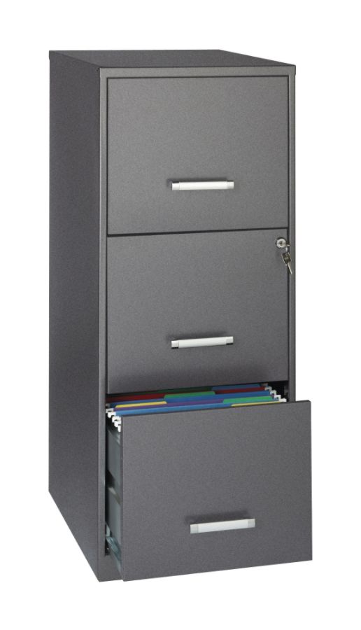 WorkPro 18 D 3 Drawer Vertical File Cabinet Charcoal by ...