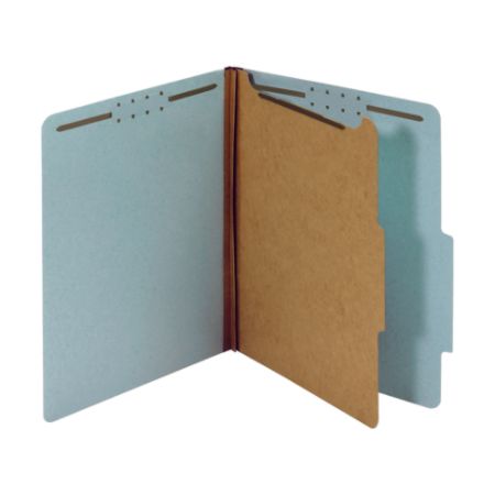 Office Depot Brand Classification Folders 1 3 4 Expansion Letter Size 1 Divider 100 Recycled Blue Pack Of 5 Folders Item 1402831