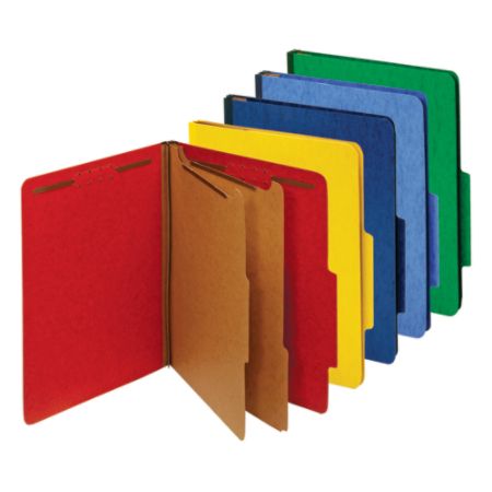 Office Depot Classification Folders 2 Dividers Embedded Fasteners Letter Size 8 1 2 X 11 2 1 2 Expansion Assorted Colors Pack Of 5 Item