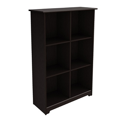Bush Furniture Cabot 6 Cube Bookcase Espresso Oak Standard