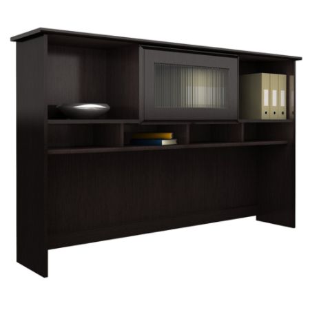 Bush Furniture Cabot 60 Hutch Espresso Oak Standard Delivery