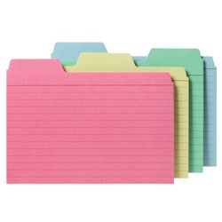 Find It Tabbed Index Cards 4 x 6 Assorted Colors Pack Of 48 by Office ...