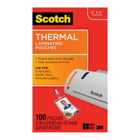 pouches laminating scotch thermal clips included badge tag