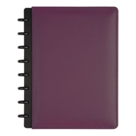 Tul Discbound Notebook Junior Size Leather Cover Purple Office Depot