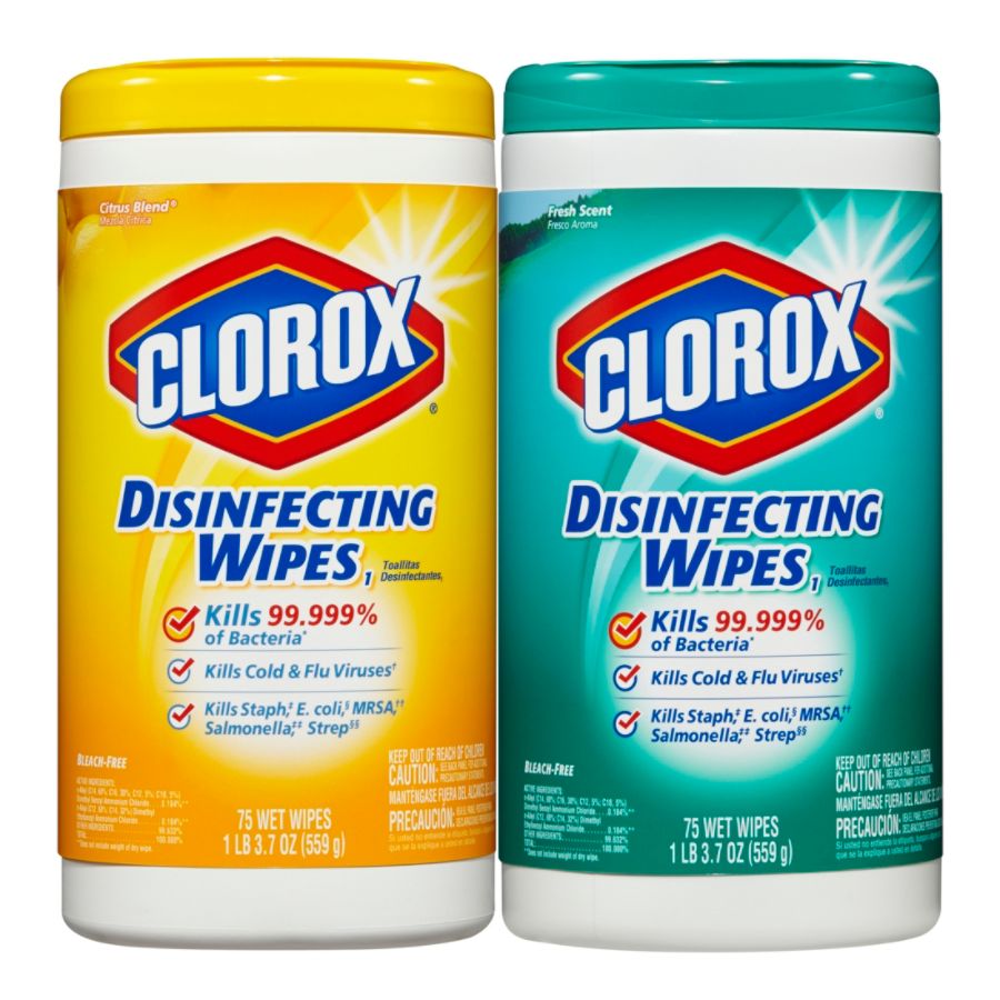 Clorox Disinfecting Wipes 75 Wipes Per Tub Pack Of 2 Tubs Office Depot   149407 P Main