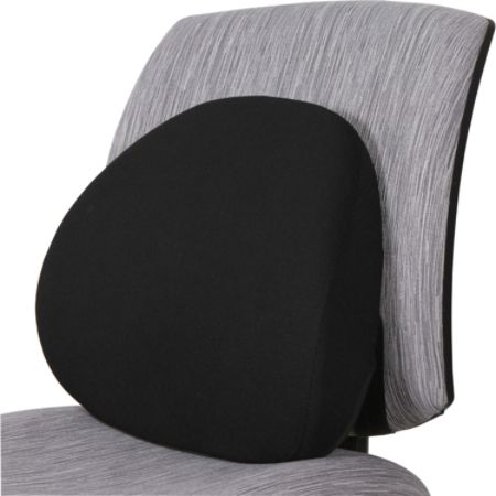 Lorell Ergo Fabric Lumbar Back Support Black Office Depot