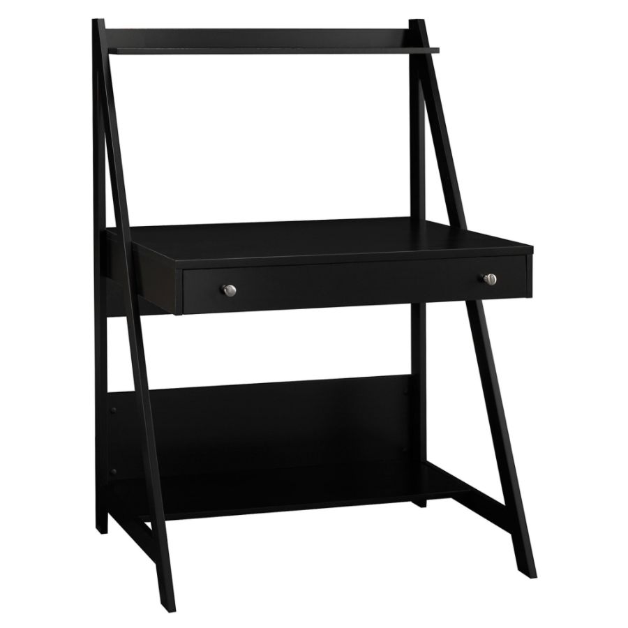 Bush Furniture Alamosa Ladder Desk Classic Black Standard Delivery