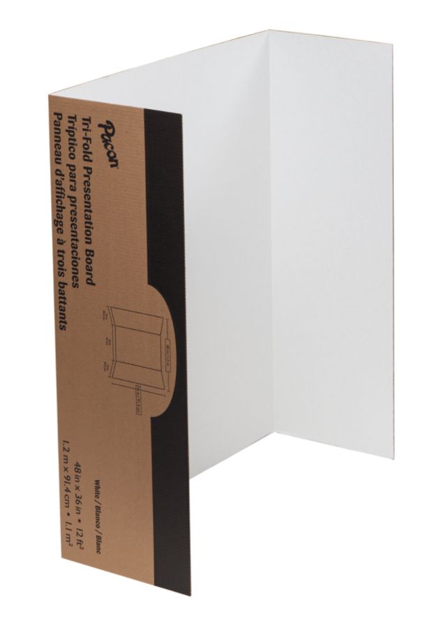 Pacon 80percent Recycled Single Walled Tri Fold Presentation Boards 48 ...