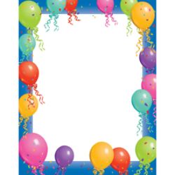 Gartner Studios Design Paper 8 12 x 11 Balloon Border Pack Of 100 by ...