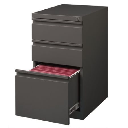 WorkPro 20 D 3 Drawer Metal Mobile Pedestal Vertical File Cabinet Medium Tone - Office Depot