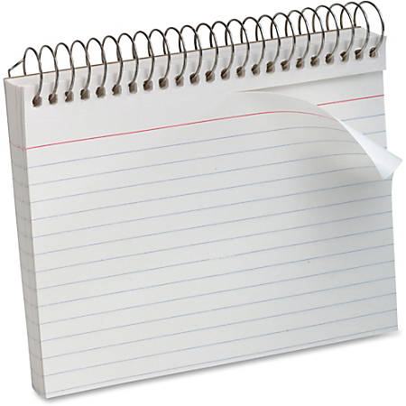 cards spiral bound oxford ruled pack items officedepot
