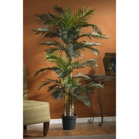 Nearly Natural 6 12 Golden Cane Palm Tree Office Depot