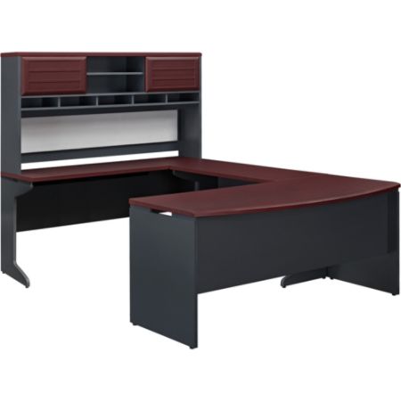 Ameriwood Home Collection U Configuration Desk Cherry Office Depot