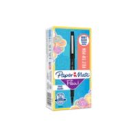Paper Mate Flair Medium 0.7mm Felt Tip Black Pens 12/Box (8430152)