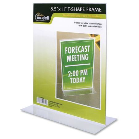 NuDell Acrylic Standing Sign Holder 8 12 x 11 Clear by Office Depot ...