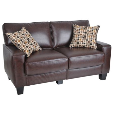 Serta RTA Monaco Collection Leather Loveseat Sofa 35 H x ... Shop top loveseat brands made in usa like flexsteel, mayo, broyhill, lane and franklin.