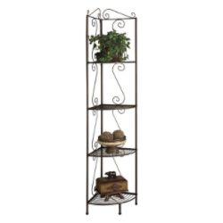 Monarch Specialties 70 H Corner Display Etagere Copper by fice