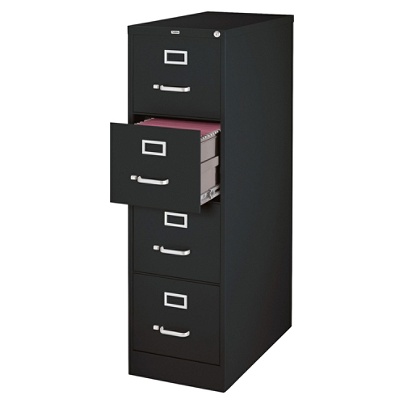 Lorell Fortress 26 12 D Vertical 4 Drawer Legal Size File Cabinet