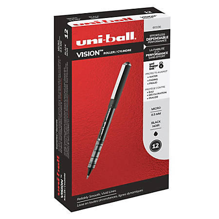 Uniball Rollerball Pen Needle Point Pack of 3 Brand New Post Free