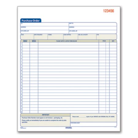 Adams Carbonless Purchase Order Book - Office Depot