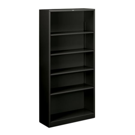 Hon Brigade Steel Bookcase 5 Shelves Black Office Depot