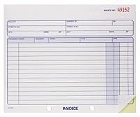 Adams Invoice Books 2 Part 7 14 x 8 716 Multicolor 50 Sets Per Book 6 ...