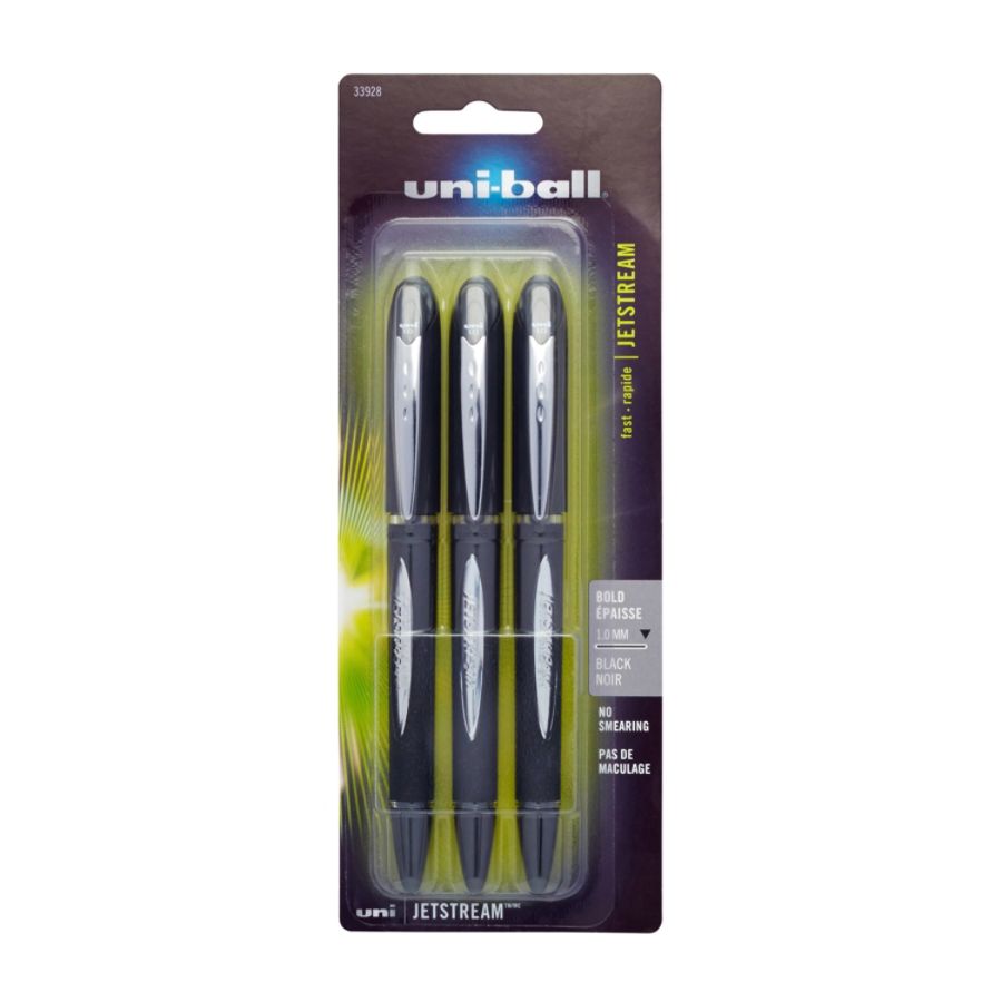 UPC 070530339284 product image for uni-ball(R) JetStream(TM) Ballpoint Pens, Bold Point, 1.0 mm, Black Barrel, Blac | upcitemdb.com