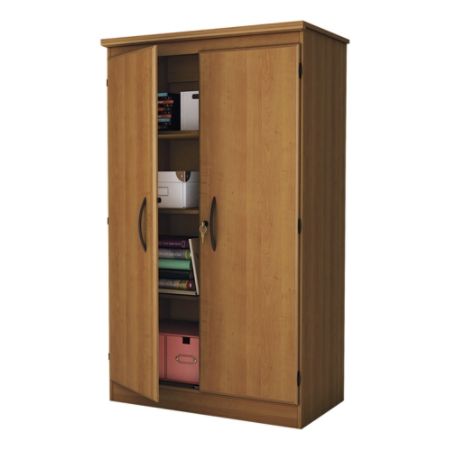 South Shore Morgan Storage Armoire Morgan Cherry Office Depot