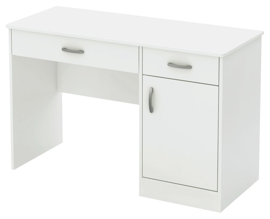 South Shore Axess Small Desk With Storage Pure White by Office Depot ...