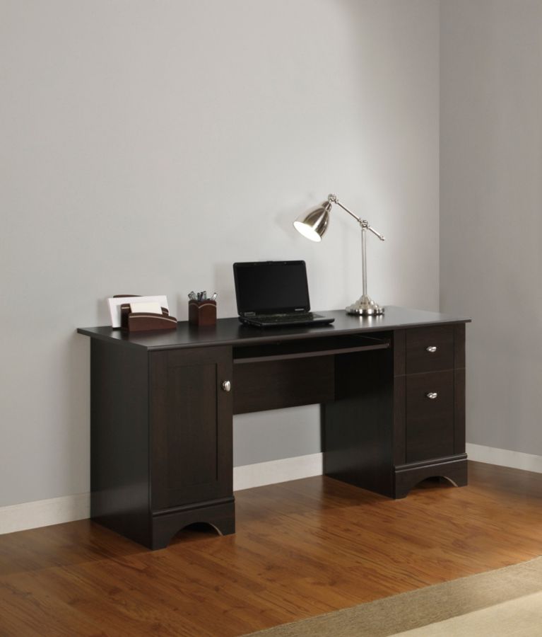 Realspace Dawson 60 W Computer Desk Cinnamon Cherry Zerbee