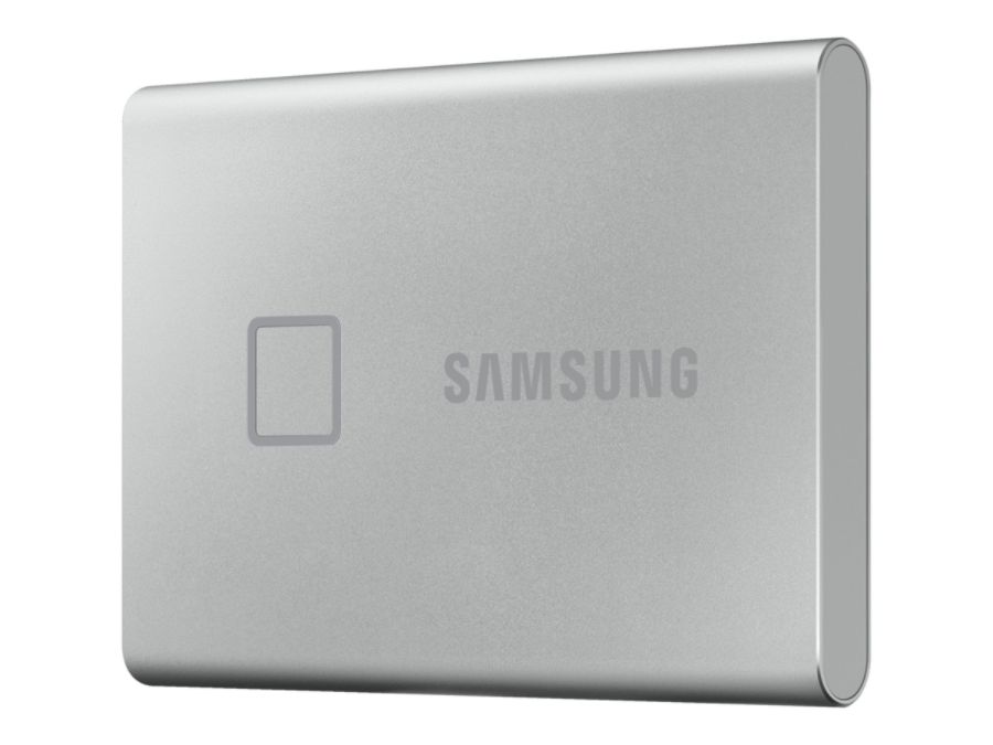 Samsung Portable SSD T7 Touch MU-PC2T0S - Solid state drive - encrypted - 2 TB - external (portable) - USB 3.2 Gen 2 (USB-C connector) - 256-bit AES -