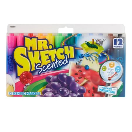 Sanford Mr Sketch Watercolor Markers Scented Assorted Colors Set Of 12 Item 203034