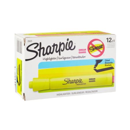 Sharpie Accent Highlighters Fluorescent Yellow Pack Of 12 by Office ...