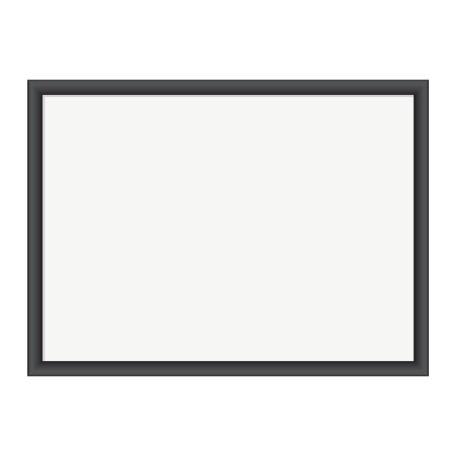 U Brands 24&#34;x18&#34; Magnetic Dry Erase Board Black MDF Frame