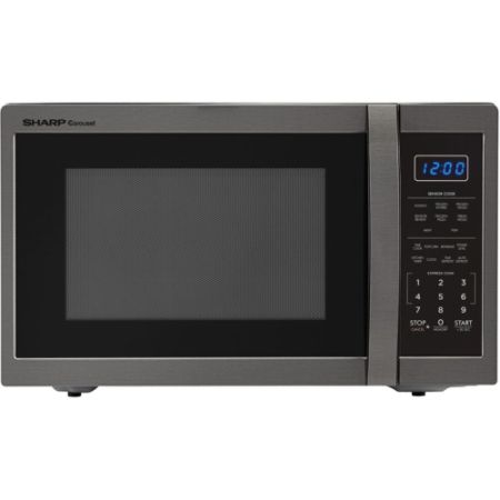 Sharp Carousel 1 4 Cu Ft Countertop Microwave Oven Black Stainless