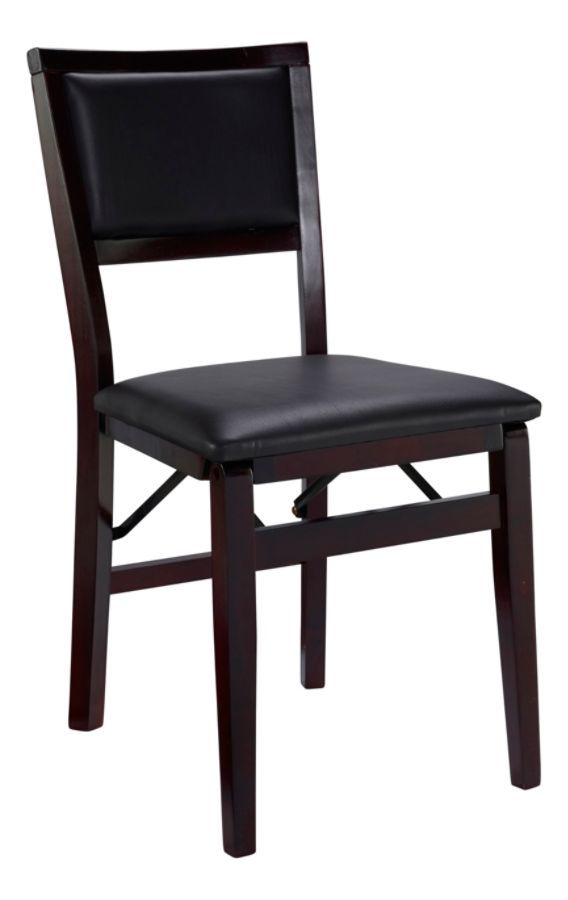 Linon Home Decor Products Baker Pad Back Folding Chairs Dark