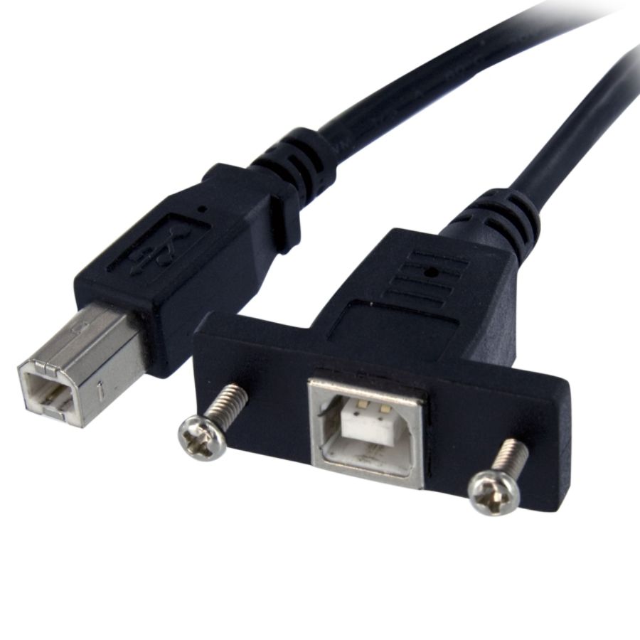 3 Ft Panel Mount USB Cable B To B FM - Office Depot